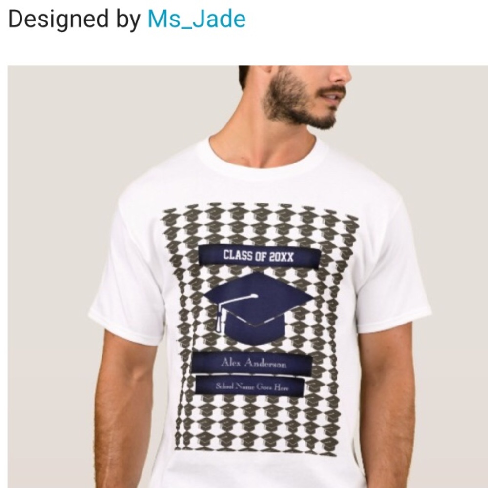 🛎 Personalized Graduation Tee Grad Cap Shirt